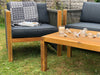 Aspen Solid Acacia Wood Bench Seat 2 chairs and Coffee Table Garden Furniture Set