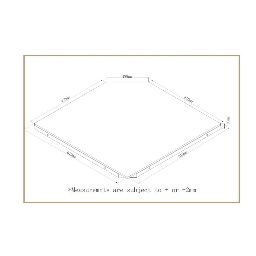 Jual Furnishings Helsinki Glass Corner Connector Black