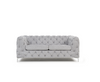 Alegra Grey Plush 2 Seater Sofa