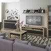 Axton  Morris 2 Drawer TV Unit in Lefkas Oak With Matt Black Fronts