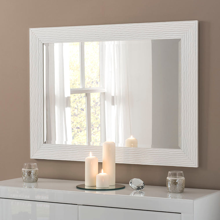 Yearn Rectangular YG223 White Gloss Mirror