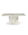 Alice 180cm Ivory White Marble Dining Table