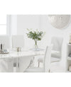 Alice 180cm Ivory White Marble Dining Table