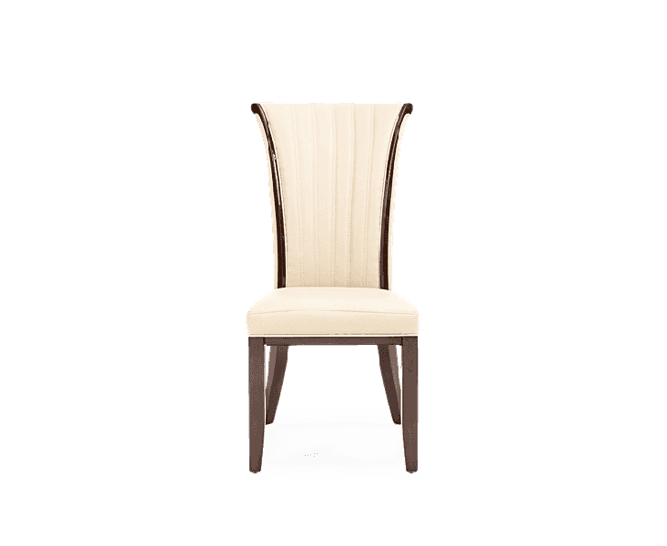 Almeria Cream Leather Dining Chair (Pairs)