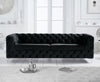 Alegra Black Velvet 3 Seater Sofa