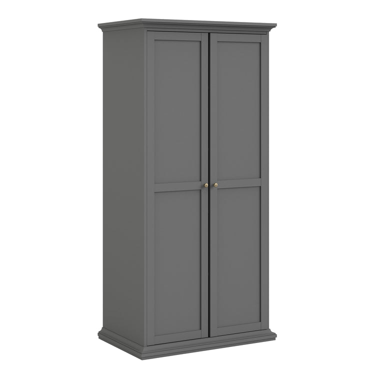 Axton Westchester Wardrobe with 2 Doors in Matt Grey