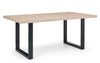 Julian Bowen Berwick Oak Dining Table 180cm & Brooklyn Charcoal Chairs