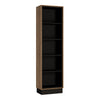 Axton Belmont Tall Bookcase With The Walnut And Dark Panel Finish