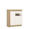 Axton Woodlawn 2 Door Designer Cabinet (RH) In Riviera Oak/White High Gloss