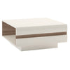 Axton Norwood Living Small Designer Coffee Table In White With A Truffle Oak Trim