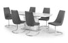 Julian Bowen White High Gloss Extending Como Dining Set With Chairs