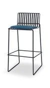 Gillmore Space Finn Bar Stool Admiral Blue Upholstered & Black Frame