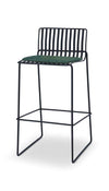 Gillmore Space Finn Bar Stool Conifer Green Upholstered & Black Frame