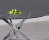 Daytona 165cm Oval Glass Dining Table