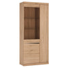 Axton Eastchester Tall 3 Door Display Cabinet In Oak