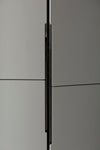 Gillmore Space Alberto Wardrobe Grey With Dark Chrome Accent