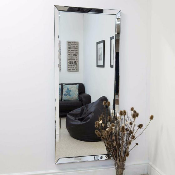 Carrington All Glass Angled Frame Full Length Mirror 178 x 76 CM