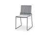 Gillmore Space Finn Stacking Dining Chair Silver Upholstered & Black Frame