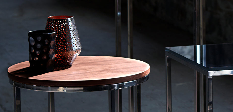 Gilmore Space Kensal Circular Lamp Stand Walnut