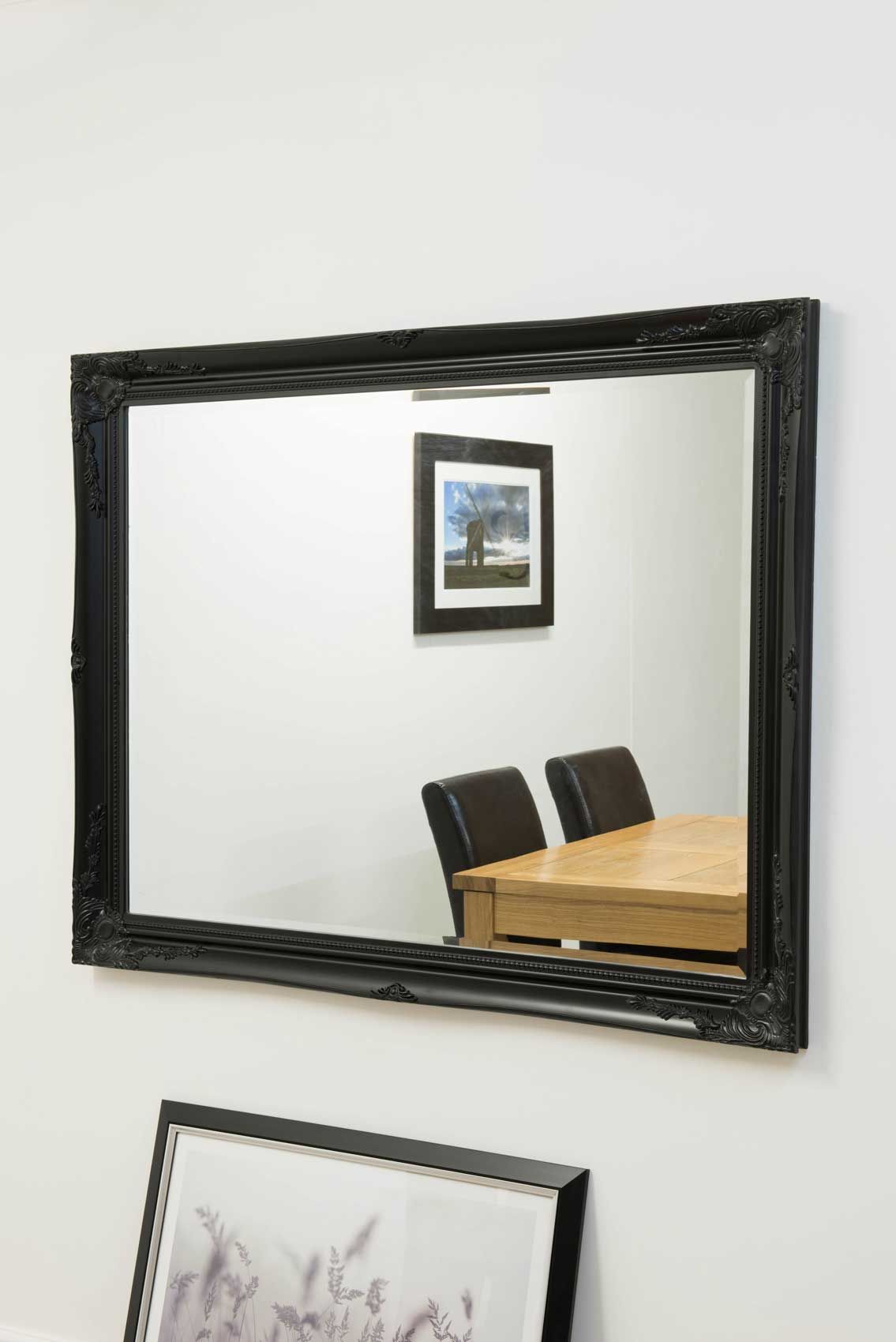 Carrington Baroque Baroque Black Large Leaner Mirror 140 x 109 CM