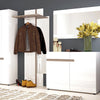 Axton Norwood Living 1 drawer 2 door Sideboard in White With An Truffle Oak Trim