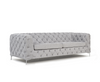 Alegra Grey Plush 3 Seater Sofa