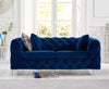 Alegra Blue Plush 2 Seater Sofa