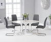 Brittney 160cm Oval White Marble Effect Dining Table