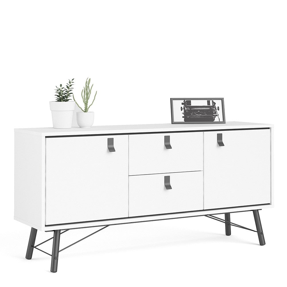Axton Longwood Sideboard 2 Doors + 2 Drawers In Matt White