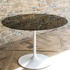 Gillmore Space Swan Large Circular Dining Table Clear Glass Top 110cm