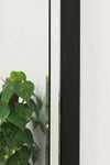 Carrington Large Black Double Bevelled All Glass Mirror 144 x 115.5CM