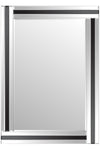 Carrington Large Black + Silver Bevelled Triple Edge Wall Mirror 144 x 115.5cm