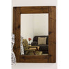 Carrington Dark Natural Wood Large Dress Mirror 122 x 91 CM