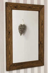 Carrington Dark Natural Wood Wall Mirror 93 x 68 CM