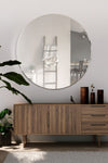 Carrington All Glass Bevelled Classic Design Round Mirror 100 X 100CM