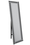 Carrington Triple Bevel Large Venetian Cheval Free Standing Black And Mirror 5Ft X 1Ft3 (150 X 40cm)